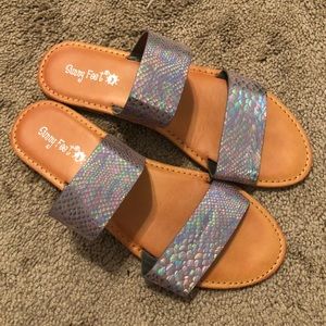 Snake skin sandals